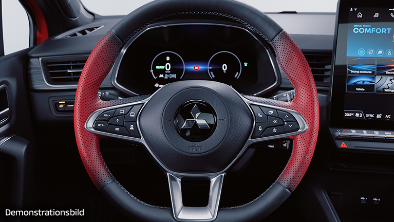 Beheizbares, perforiertes Lenkrad im ASX  Beheizbares, perforiertes Lenkrad im Mitsubishi ASX